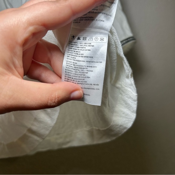 ba&sh Amber Embroidered‎ Empire Waist Top white women’s S boho office minimal - Picture 7 of 9